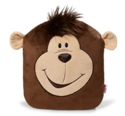 Nici 40243 Kissen Affe Nardu Figürlich 30x38cm Plüsch Kuschelkissen Wild Friends