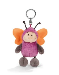 Nici 40702 Schlüsselanhänger Schmetterling Lila-orange Ca 10cm Plüsch Spring