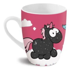 Nici 41612 Tasse Einhorn Theodor & Rainbow Flair, Carbon Flash 8x10cm Porzellan -Nici 41612 02 HA Frei me
