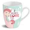 Nici 42712 Tasse Lama All You Need Is Love Porzellan Kaffeetasse Teetasse 310ml