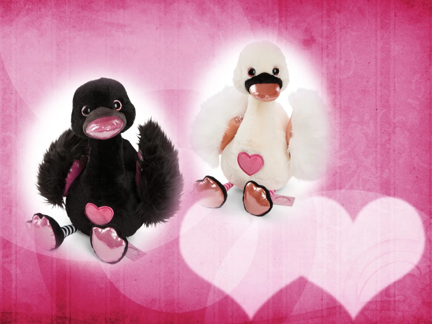 Nici 48272 + 48273 SET Zwei Schwäne 70cm Plüsch Kuscheltier Love Classics GREEN 4 Nici 48272 + 48273 SET Zwei Schwäne 70cm Plüsch Kuscheltier Love Classics GREEN – Bild 2