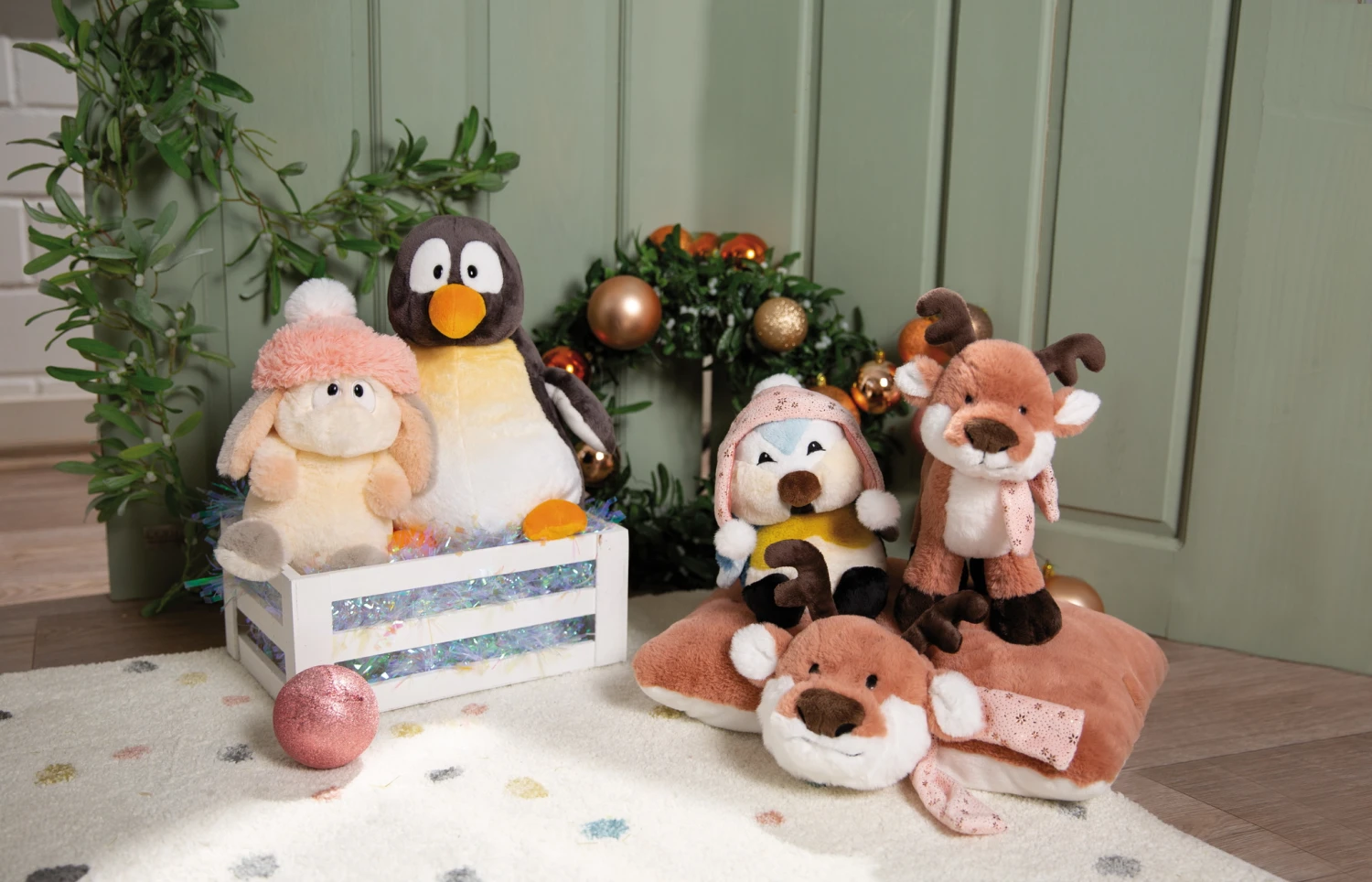 Nici 48333 Kissen Rentier Hase Meise Pingu 43x25cm Plüsch Winter Friends GREEN 5 Nici 48333 Kissen Rentier Hase Meise Pingu 43x25cm Plüsch Winter Friends GREEN – Bild 3