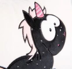 Nici 41428 Kissen Schwarzes Einhorn Carbon Flash Rechteckig 43x25cm Plüsch -Nici 57bt0OWNdq5FpH1